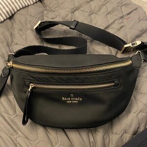 Kate Spade Black Crossbody Bag with Gold Accents